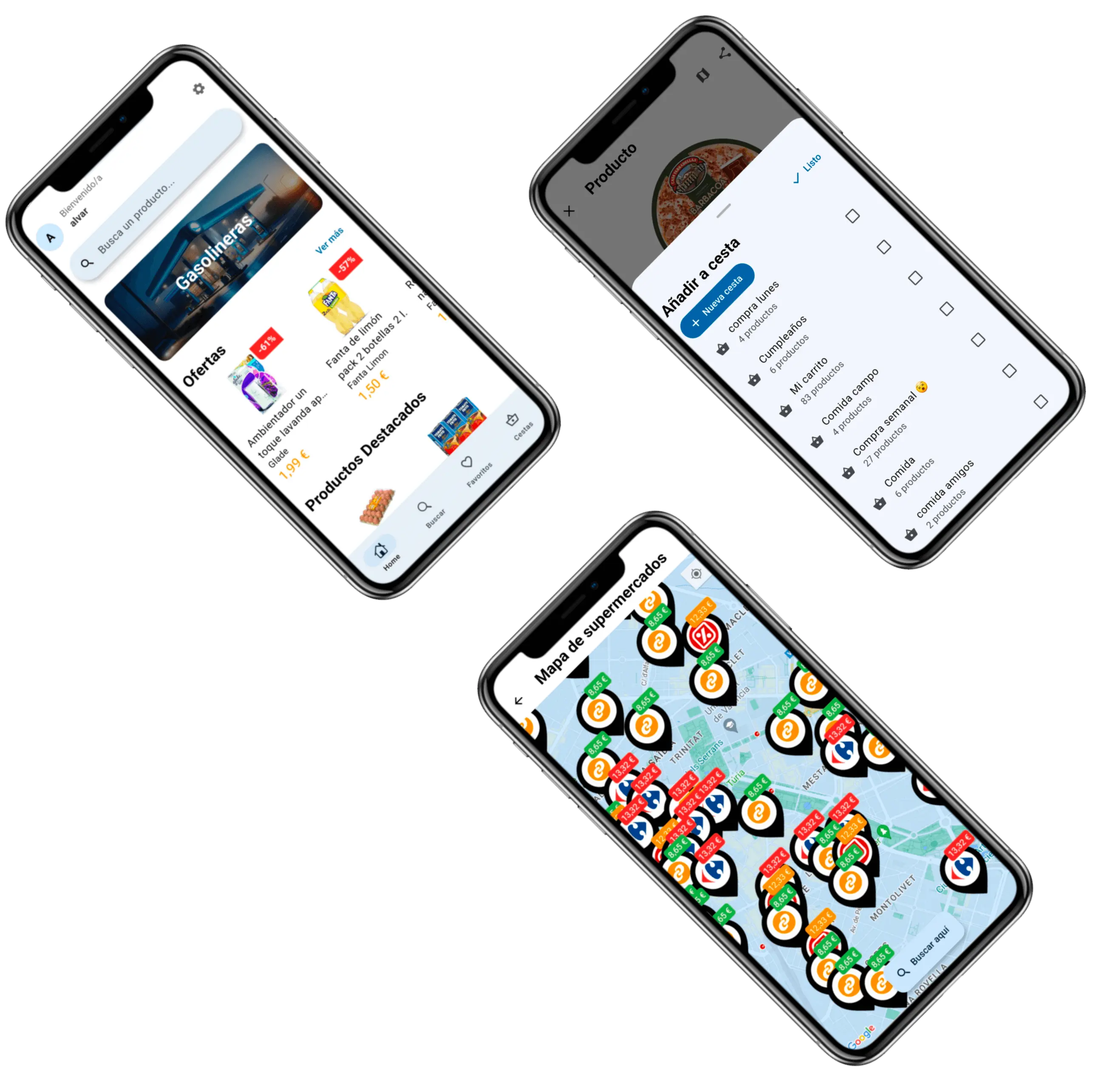 Imagen de móviles mostrando la app de Findit